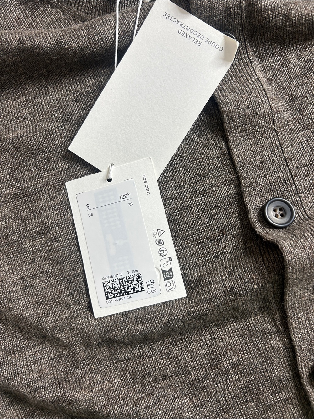 NWT (size XS) COS KNITTED LINEN CARDIGAN - Picture 9 of 10